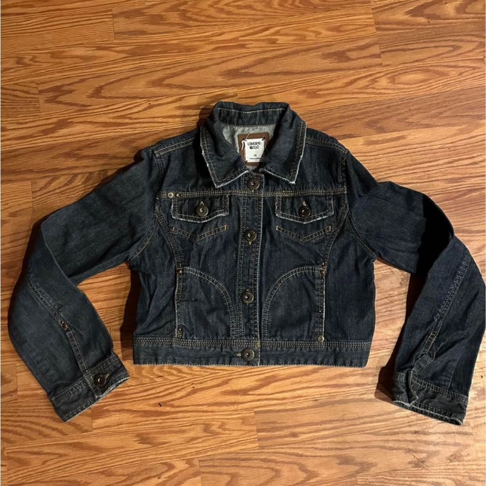 Limited Too Girl’s Cropped Blue Jean Jacket Sz 18